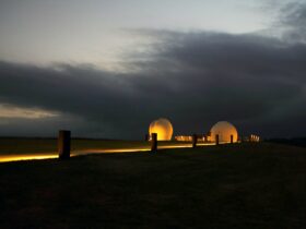 Campbelltown Rotary Observatory at dusk