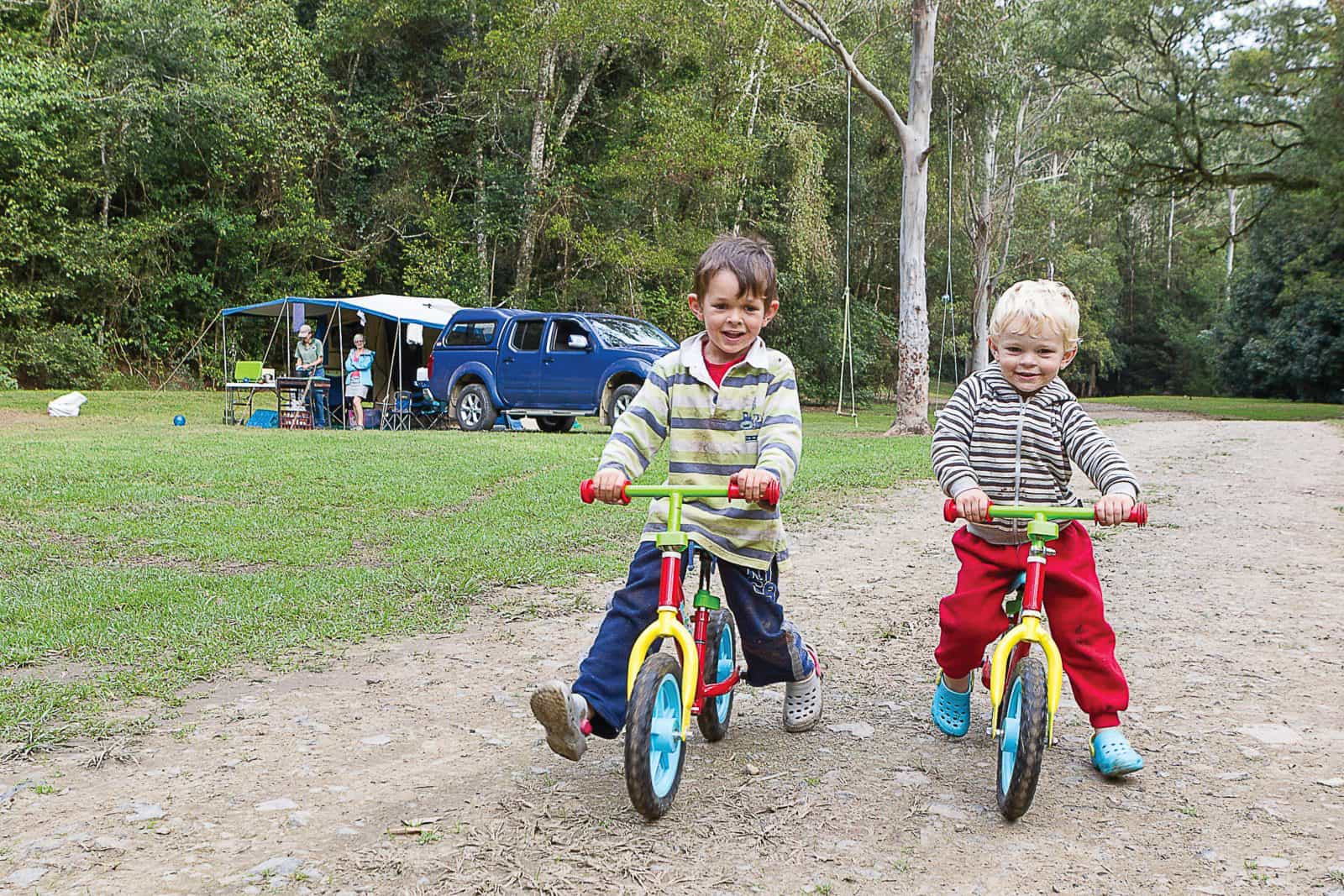Family-friendly camping on the Telegherry RIver in Chichester State Forest