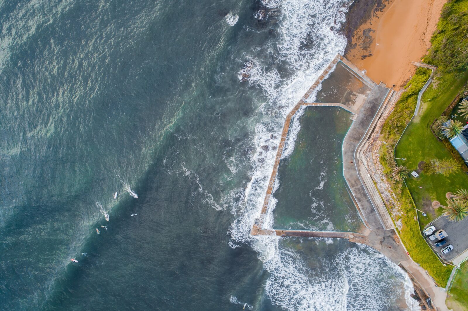 Aerial View of Collaroy Rockpool