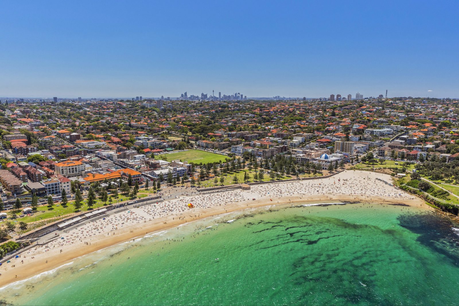 Aerial view of Coogee Beach