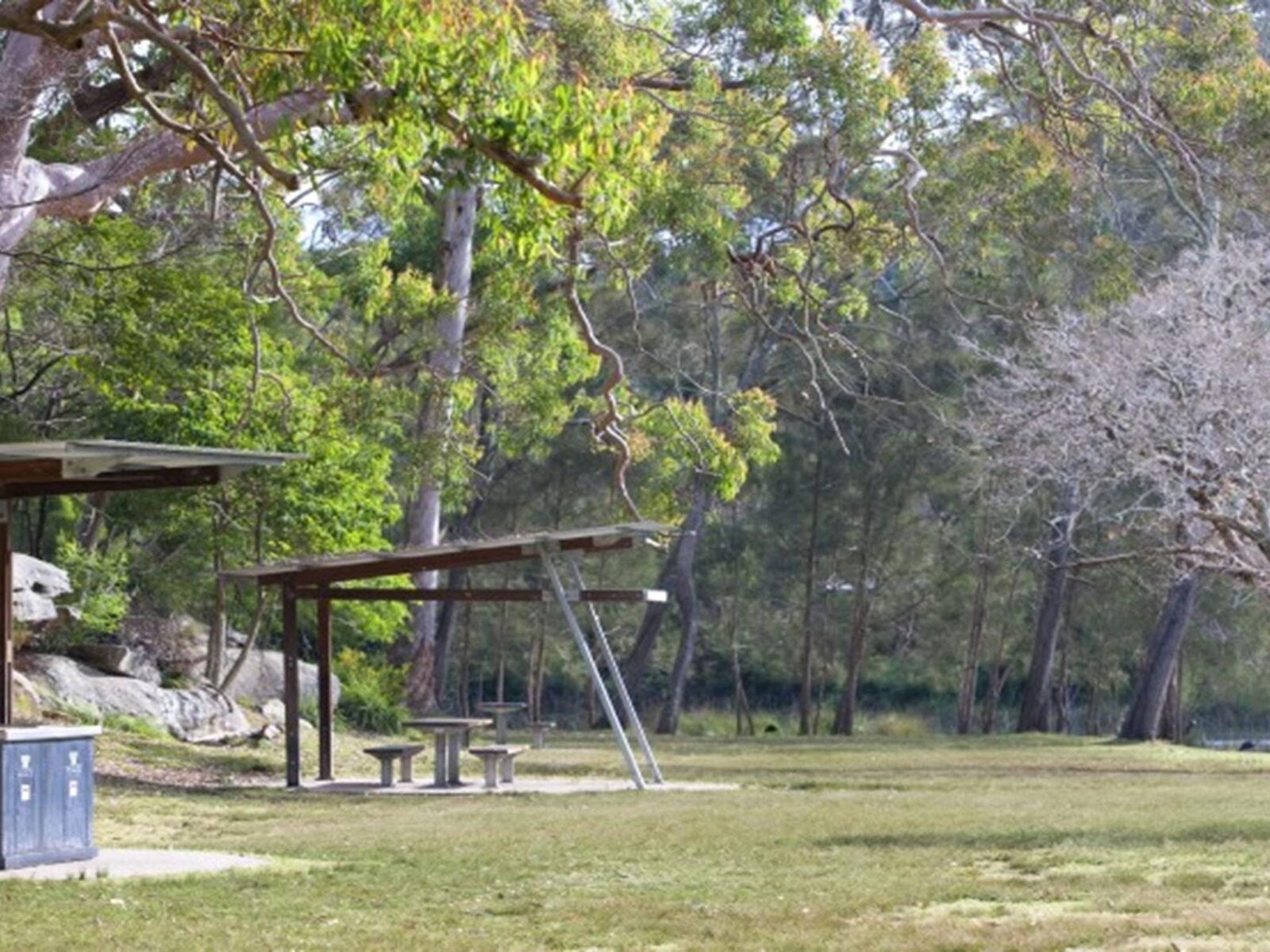 Picnic shelter and barbecue at Currawong Flat picnic area in Royal National Park. Photo: Nick Cubbin