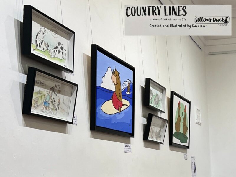 Dave Keen at Sitting Ducks Comics Exhibition
