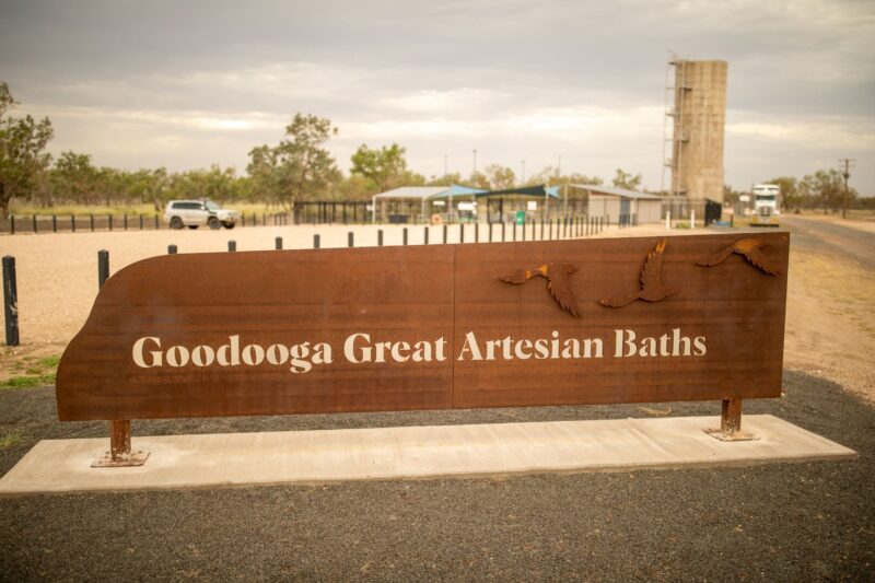 Goodooga Great Artesian Bore Baths sign
