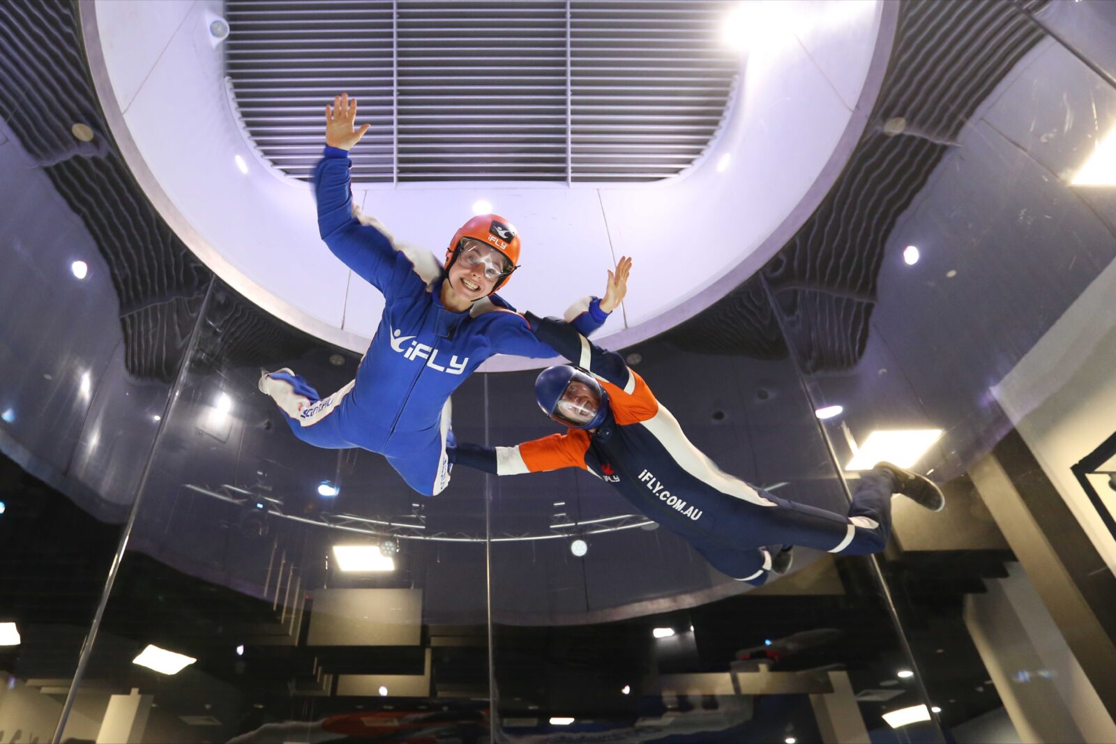 iFLY High - fly towards the top of the tunnel for the ultimate adrenaline rush