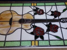 Commission leadlight & copperfoiled glass panel