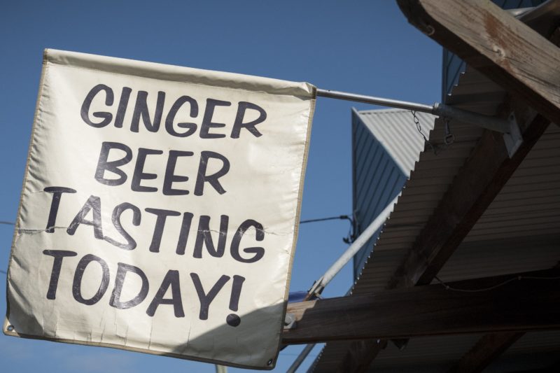 Ginger Beer tasting sign