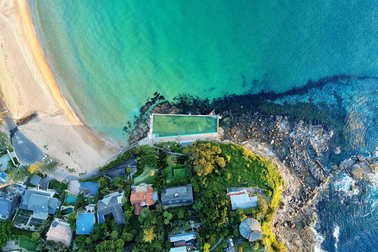 Aerial view of Palm Beach Rockpool
