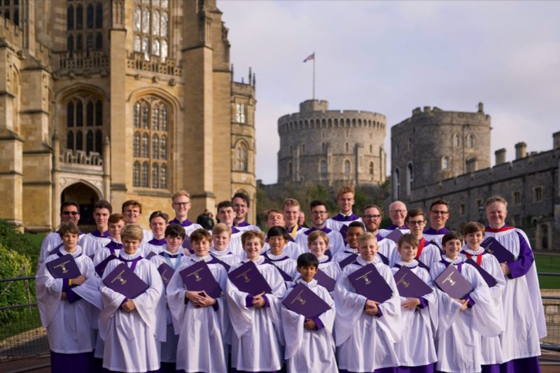 The Cathedral Choir sang at Windsor Castle in 2019 t celebrate their bicentenary