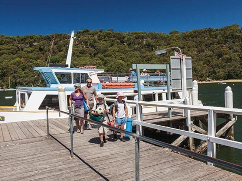 A family arriving at The Basin Jetty. Photo: David Finnegan © OEH