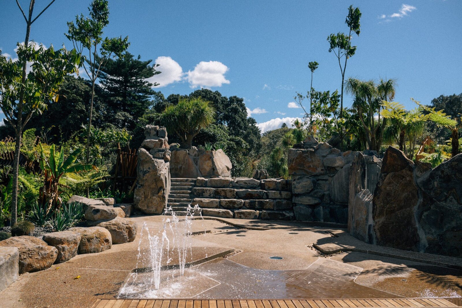 Water feature at The Ian Potter Children's WILD PLAY Garden