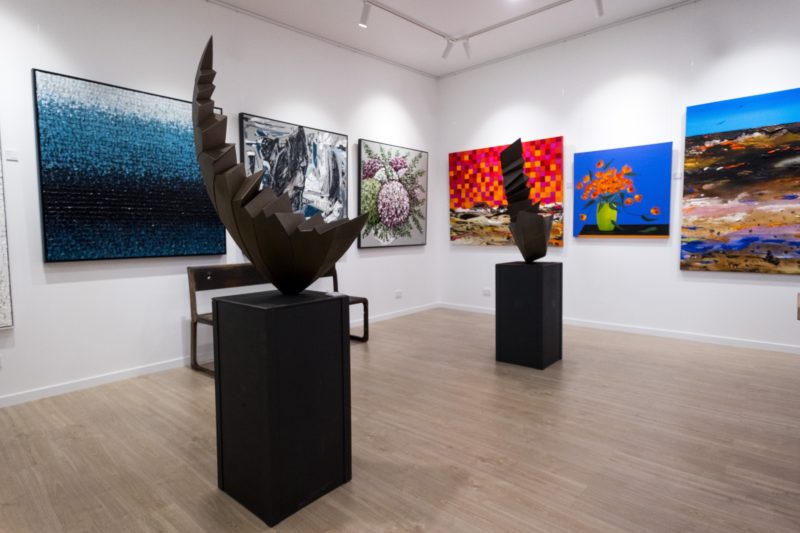 The gallery features renowned artists such as Felicia Aroney, Rebecca Pierce and David Ball