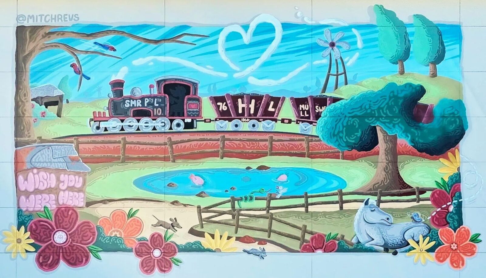 'Wish You Were Here' Mural