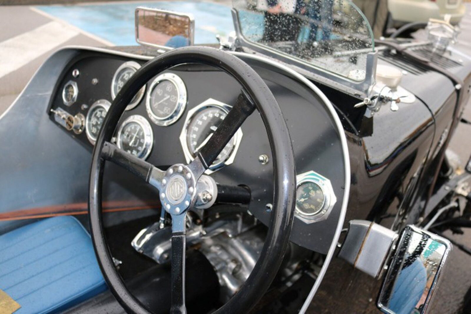Interior of historic car