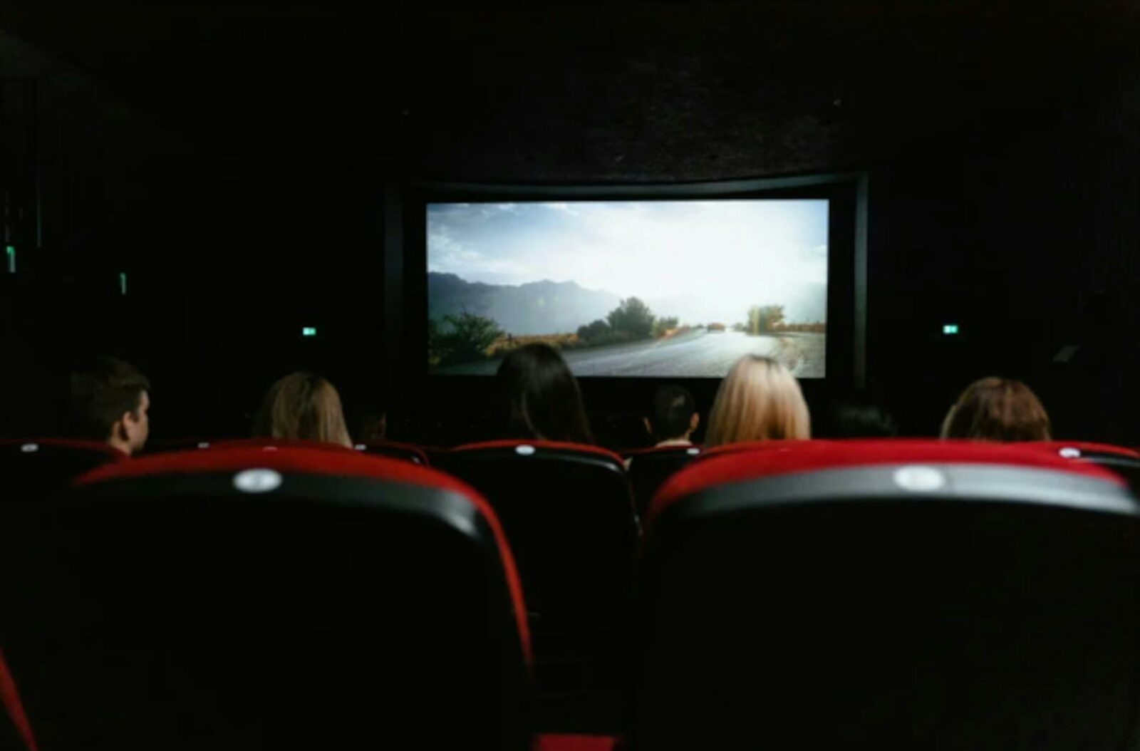 People watching a movie