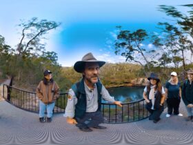Virtual Reality image of people standing in Dharawal National Park