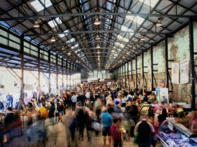 A busy market place at Carriageworks