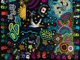 A painting by Coomaditchie United Aboriginal Corporation