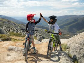 Ride the trails from the top with your buddies