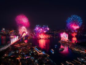Spectacular midnight fireworks display across Sydney Harbour to celebrate the start of 2021