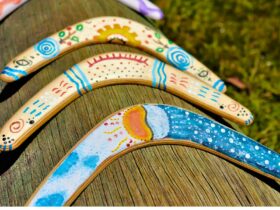 Posca Boomerang Art Workshop at Yarrawarra these April Holidays on Friday 26th from 10:30-11:30am