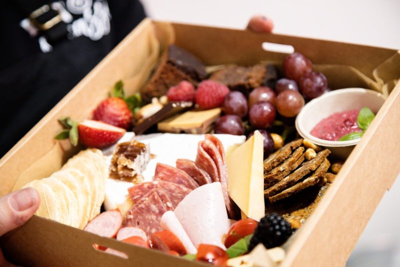 Pinot & Picasso Grazing Box available to purchase with each session