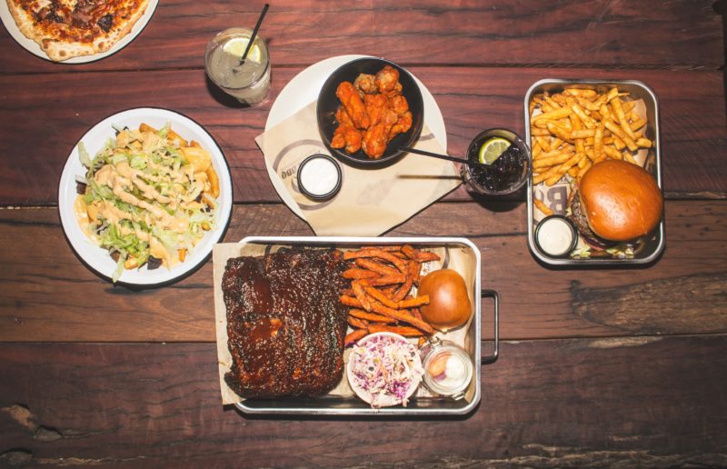 A selection of food available at B Town BBQ