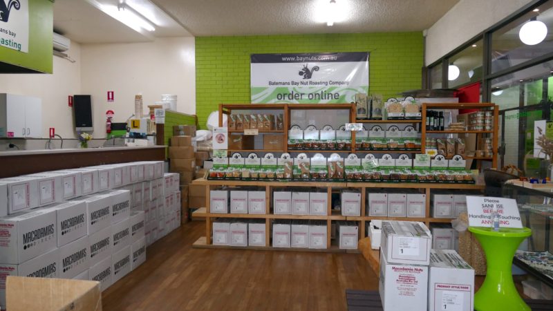 A picture of the inside of the shop, showing much of its produce