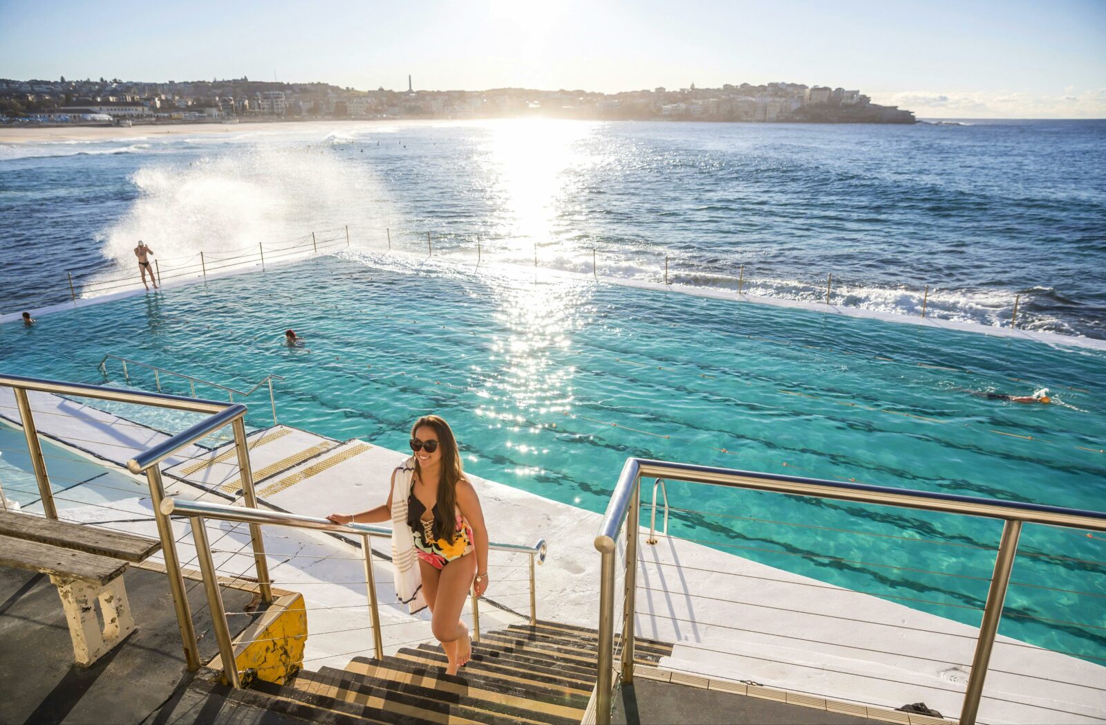 Early morning swimmers at Bondi Icebergs Club