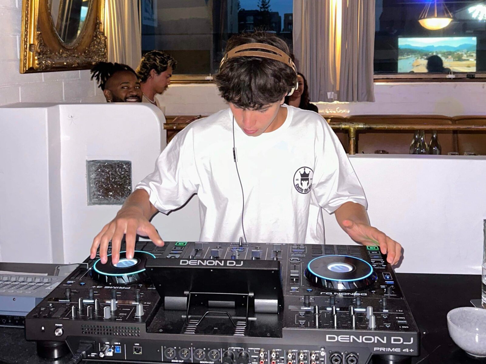 DJ performing on DJ deck