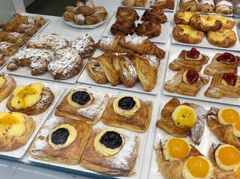 Pastries on display at De France Cafe Macarthur Square