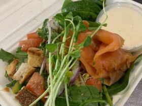 Smoked Salmon and Sourdough Salad