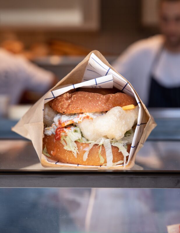 Image of a fish burger