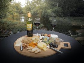 Cheese platter by the river