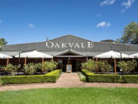 Outlooking the Hunter Valley countryside. Tastings inside the cellar door or in the gardens,