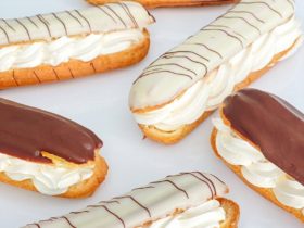 Chocolate and coffee eclairs from Siderno Pasticceria