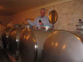 Chris Bourke in the winery