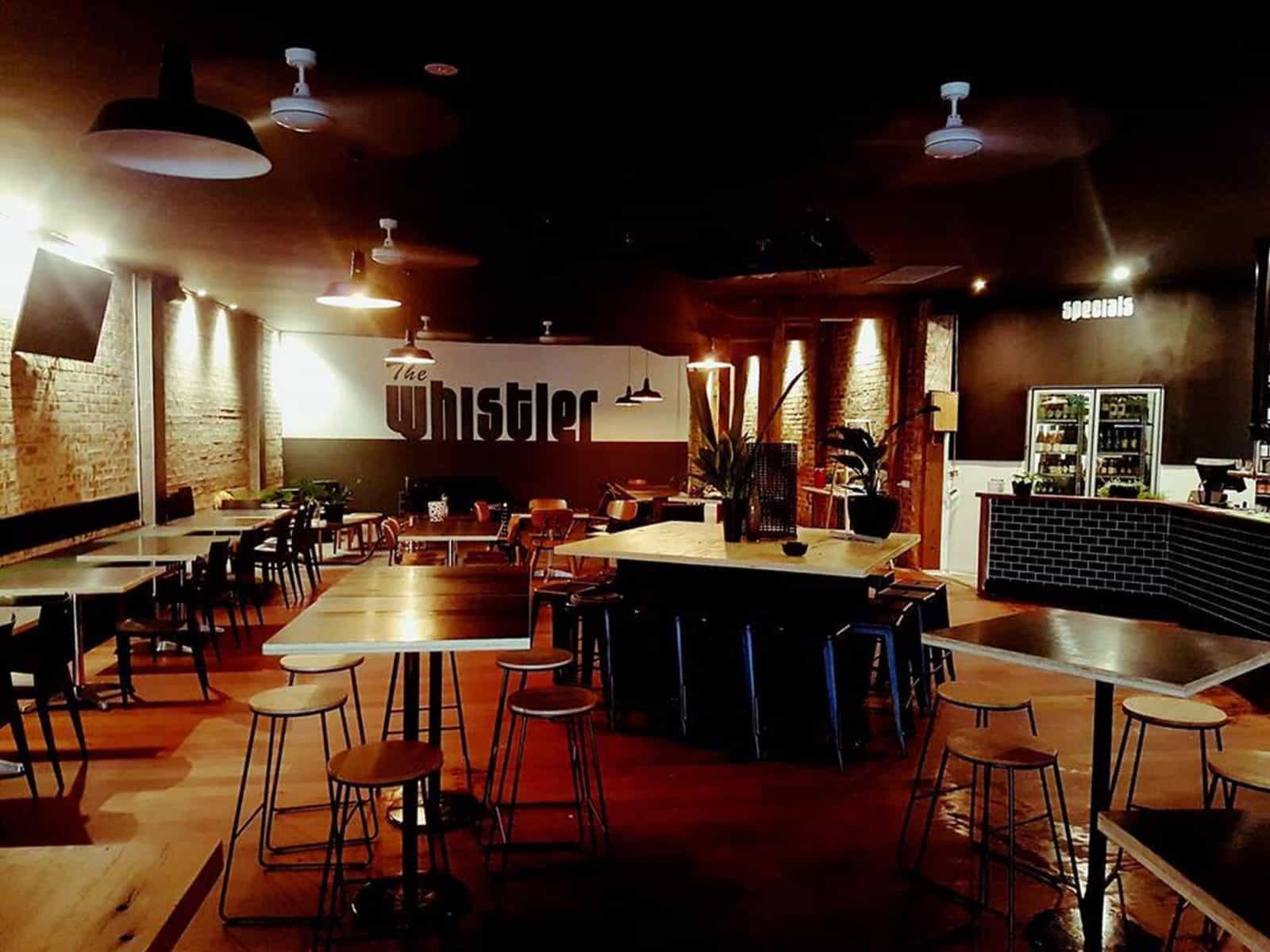 Interior photo of The Whistler bar and restaurant