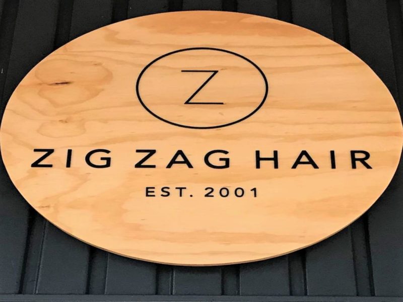 Zig Zag Hair Business name display plaque