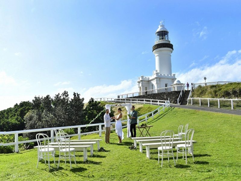 Cape Byron Lighthouse lawn, Cape Byron State Conservation Area. Photo: Fiora Sacco © DPE