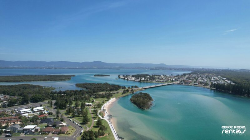An aerial photo of Lake Illawarra, Wollongong, NSW, Australia
