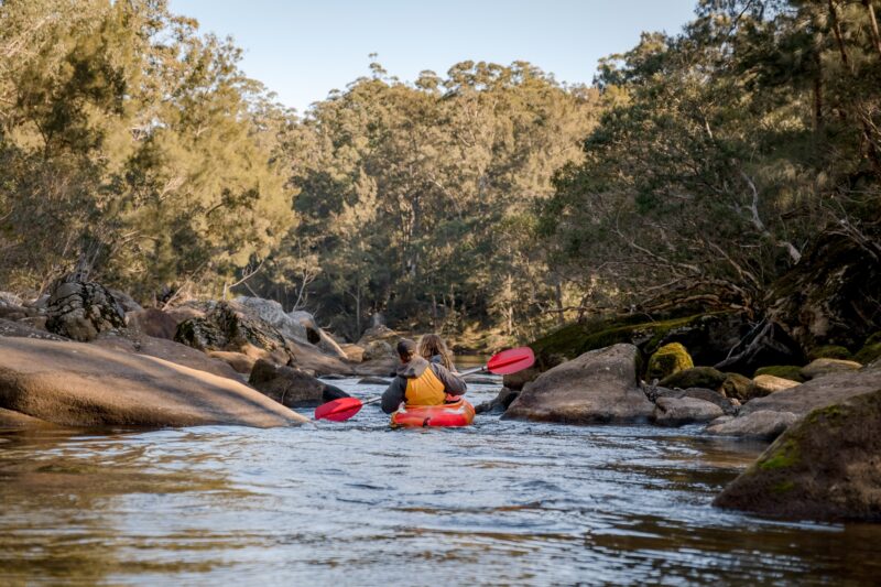 As you meander down the Kangaroo River there are several small rapids to adventure through.
