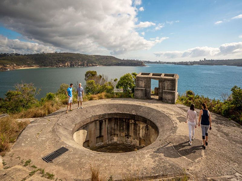 People walking around Middle Head – Gubbuh Gubbuh's military fortifications in Middle Head, Sydney