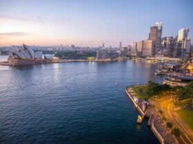 Sydney opera house dawn