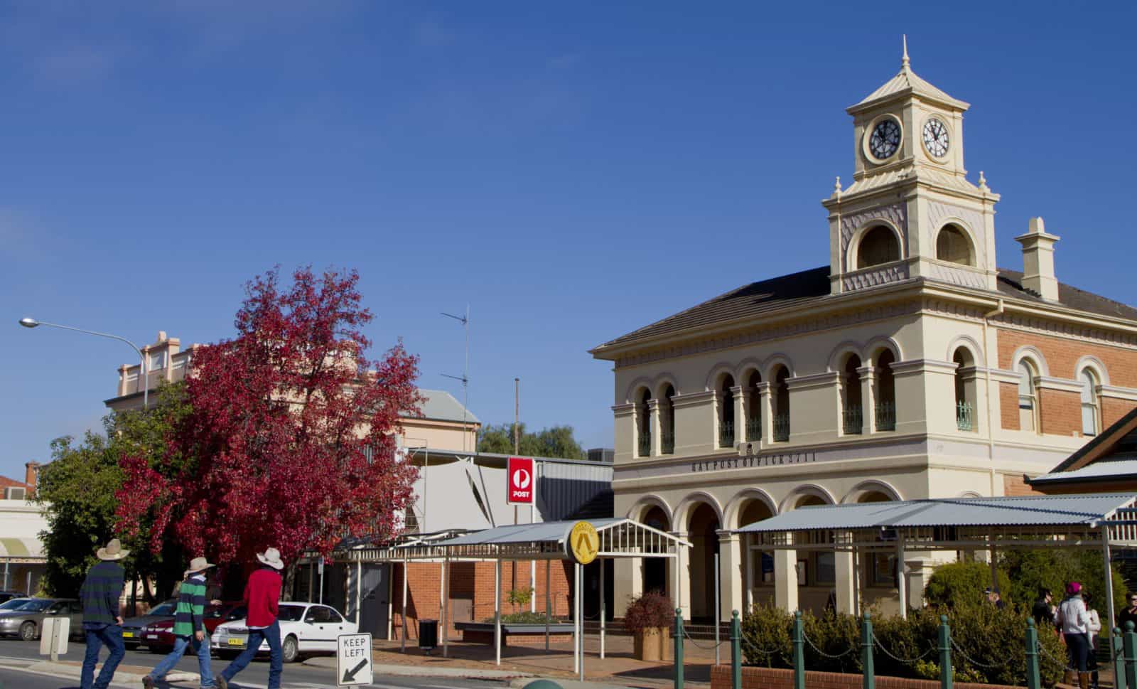 Main street of Hay, New South Wales, with Post Office