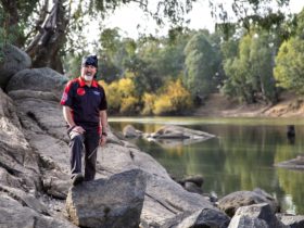 Bundyi Aboriginal Cultural Tours guide Mark Saddler by the Murrumbidgee River