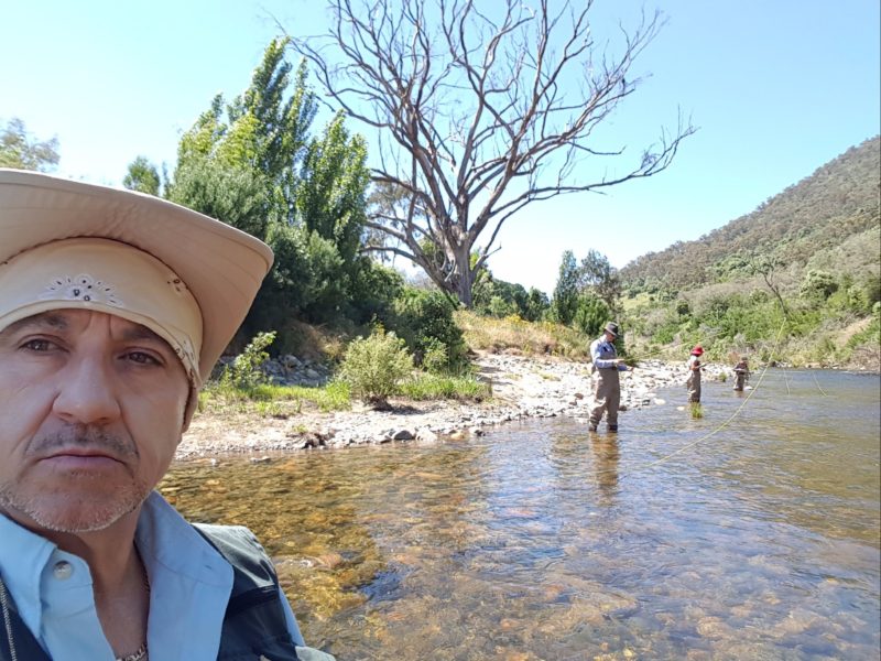Family learning how to Fly fish with Tane from Tumut Fly Fishing