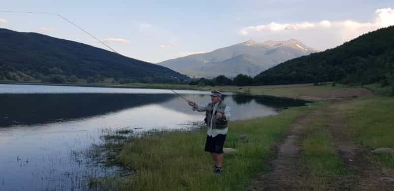 Lake Strezevo near Capari Pelister Macedonia, Tane from Tumut Fly Fishing