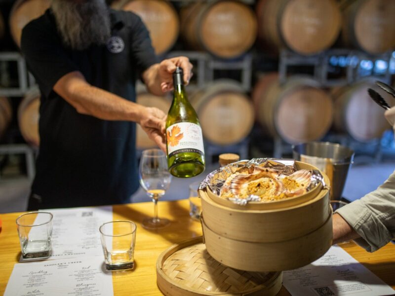Chef recommended food and wine pairing on Hunter Valley food and wine tour