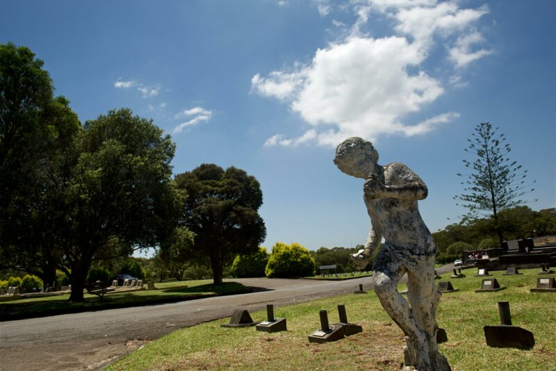 Statue at Field of Mars Cemetery