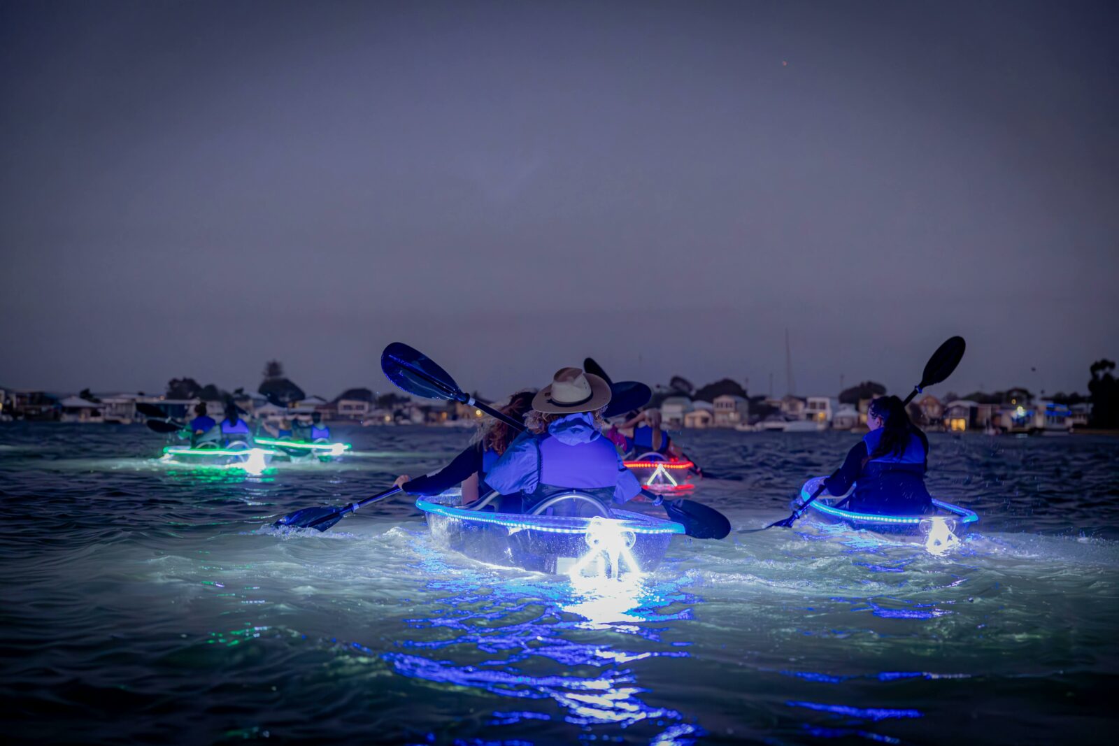 Night kayak tour on Lake Macquarie